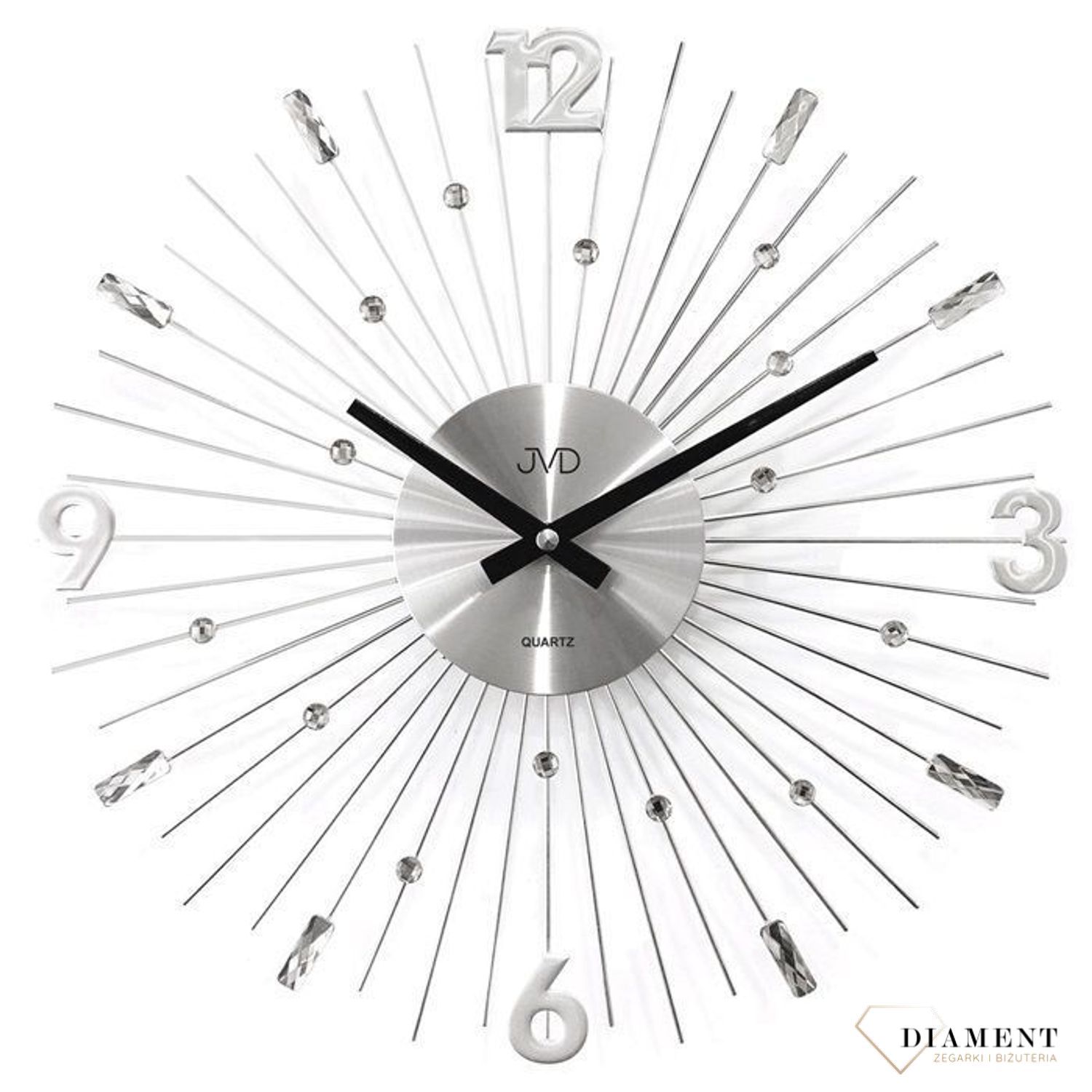 Zegar ścienny z kryształkami Cristal JVD HT107.1.jpg