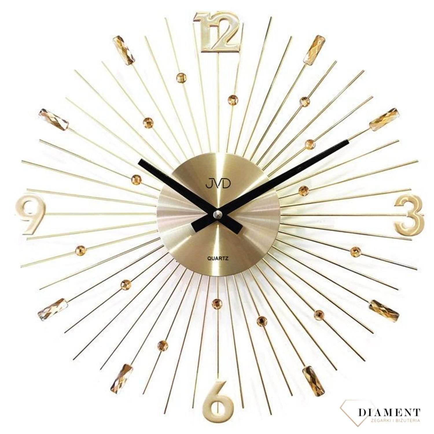 Zegar ścienny z kryształkami Cristal JVD HT107.2.jpg