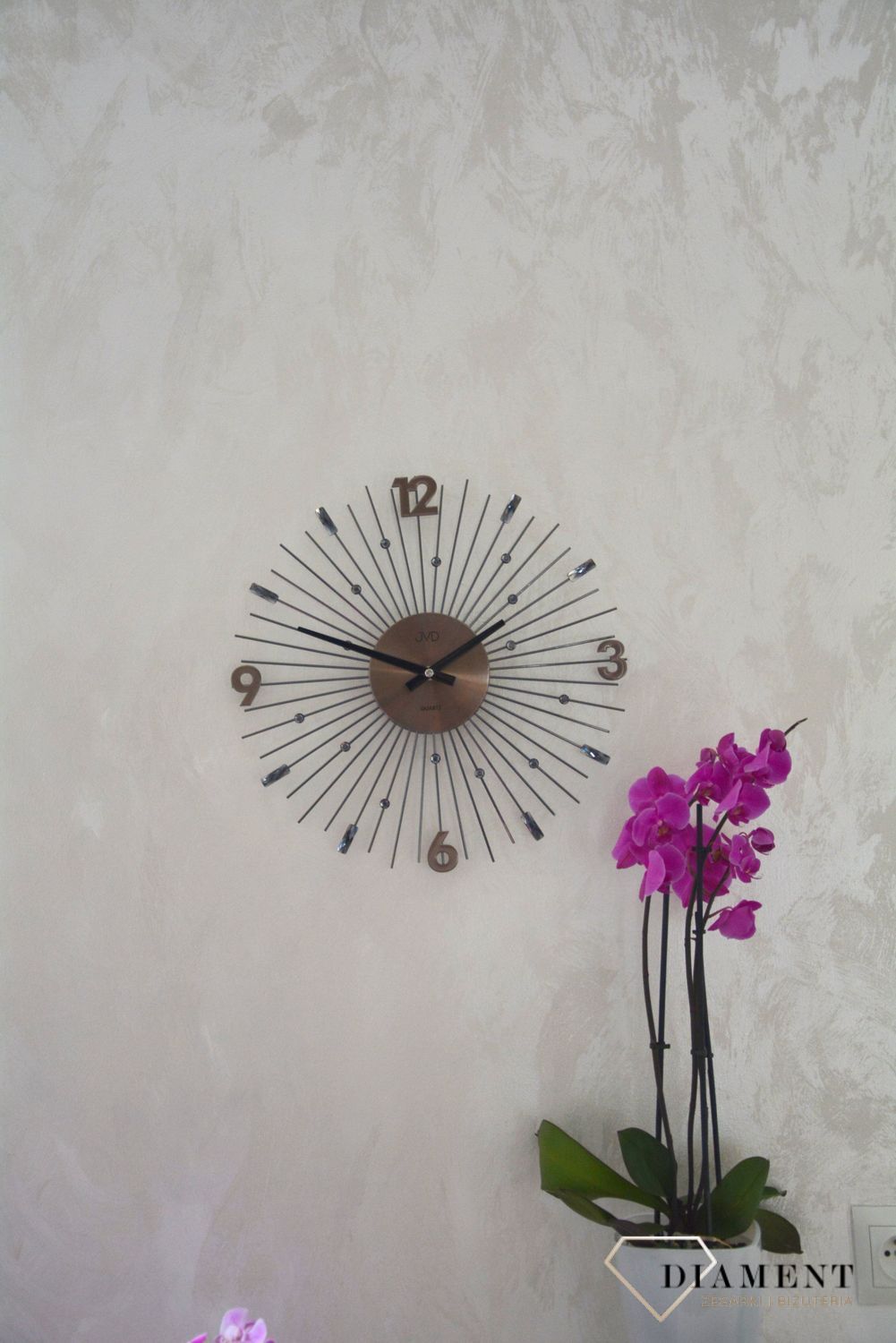 Zegar ścienny z kryształkami Cristal JVD HT107.3.jpg