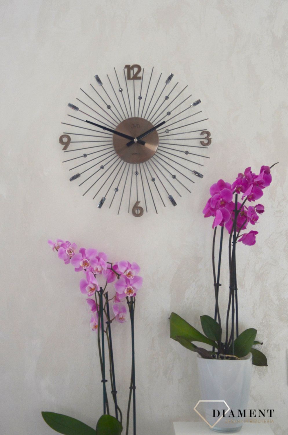 Zegar ścienny z kryształkami Cristal JVD HT107.3.jpg