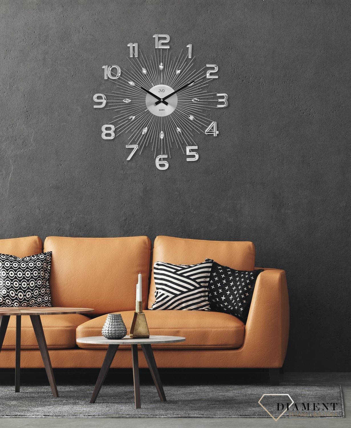 Zegar ścienny nowoczesny srebrny 49 cm JVD HT108 (1).jpg