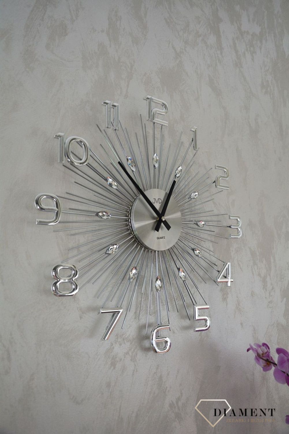 Zegar ścienny nowoczesny srebrny 49 cm JVD HT108 (1).jpg