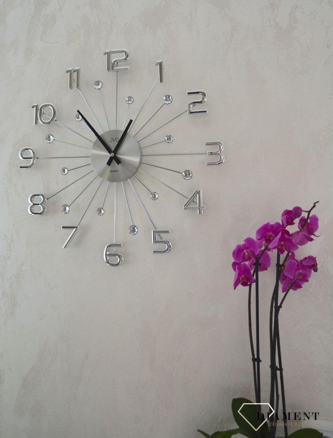 Zegar ścienny nowoczesny srebrny 49 cm JVD HT109 (1).jpg