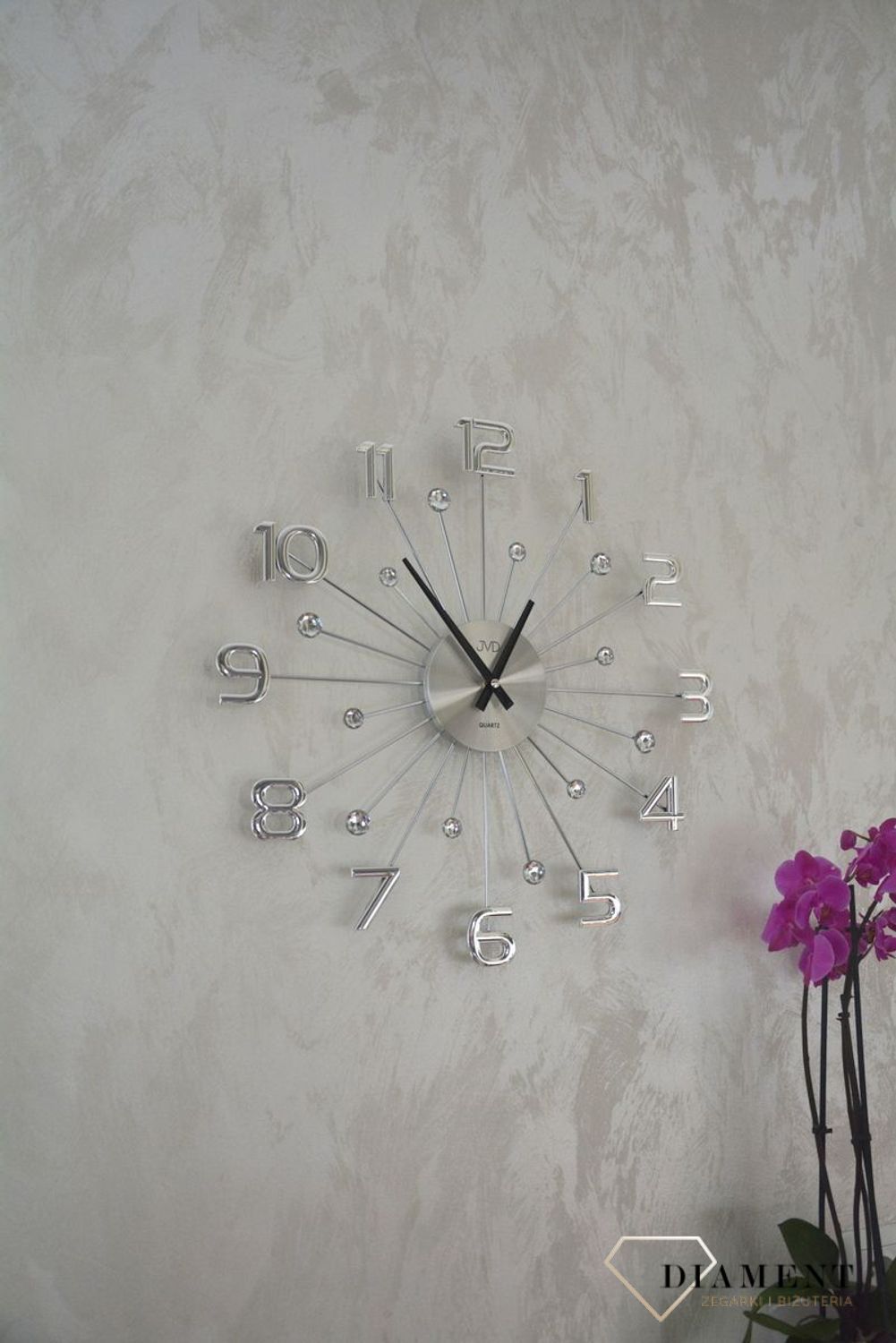 Zegar ścienny nowoczesny srebrny 49 cm JVD HT109 (1).jpg