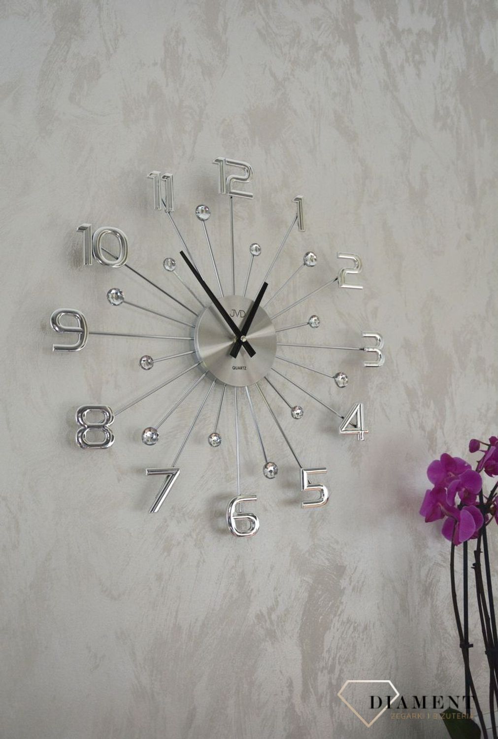 Zegar ścienny nowoczesny srebrny 49 cm JVD HT109 (1).jpg