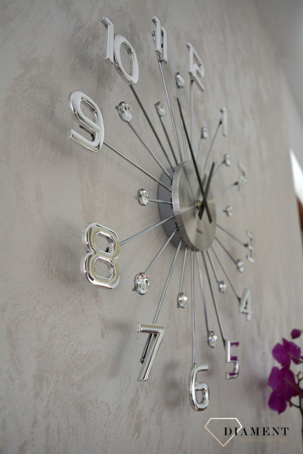 Zegar ścienny nowoczesny srebrny 49 cm JVD HT109 (1).jpg