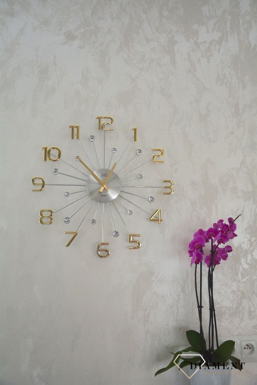 Zegar ścienny nowoczesny złoty 49 cm JVD HT109 (1).jpg