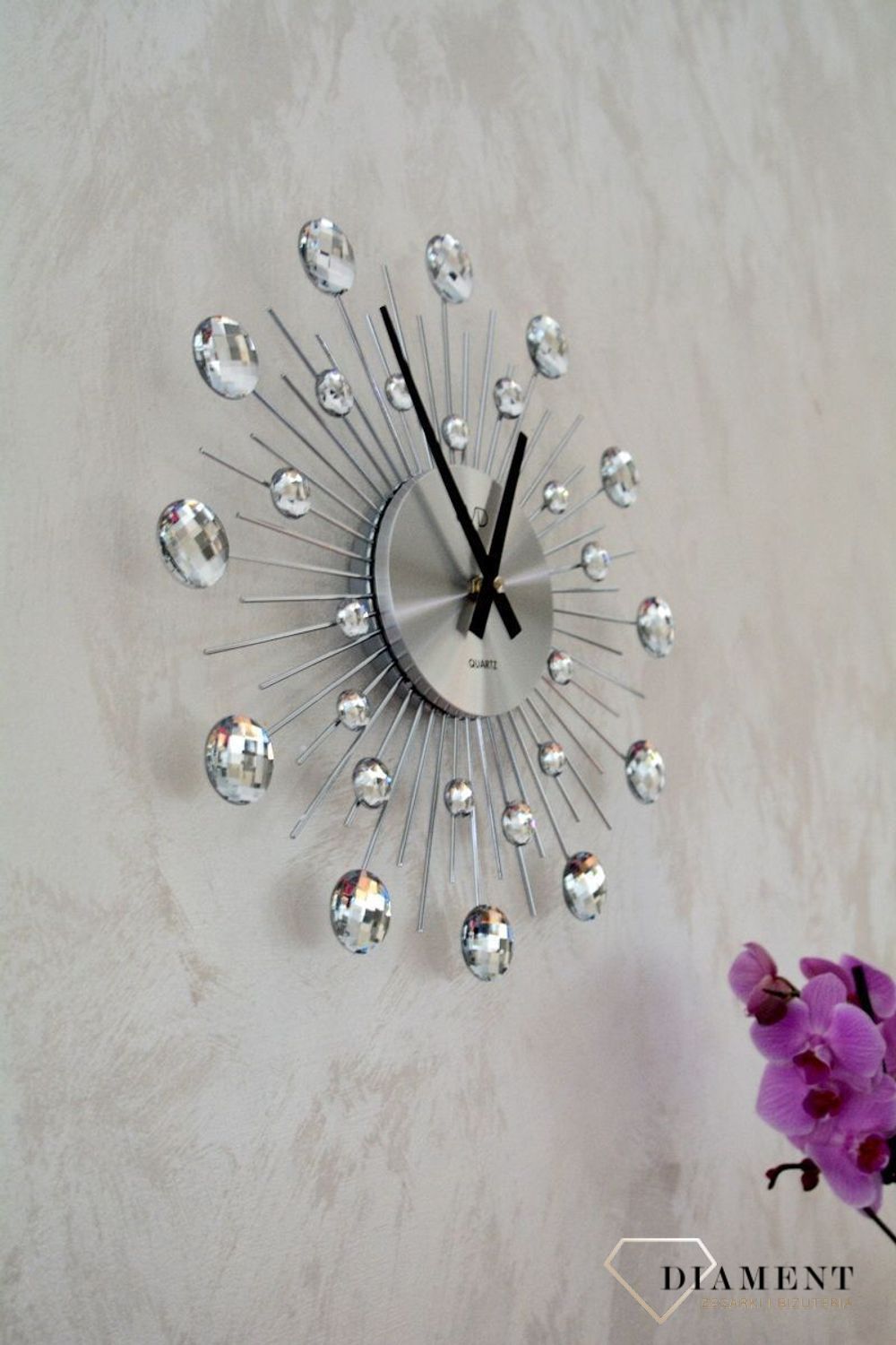 Zegar ścienny nowoczesny srebrny 35 cm JVD HT111.1.jpg