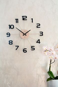 Zegar ścienny JVD HT119.1 pudrowy róż 49 cm – designerski metalowy (2).JPG