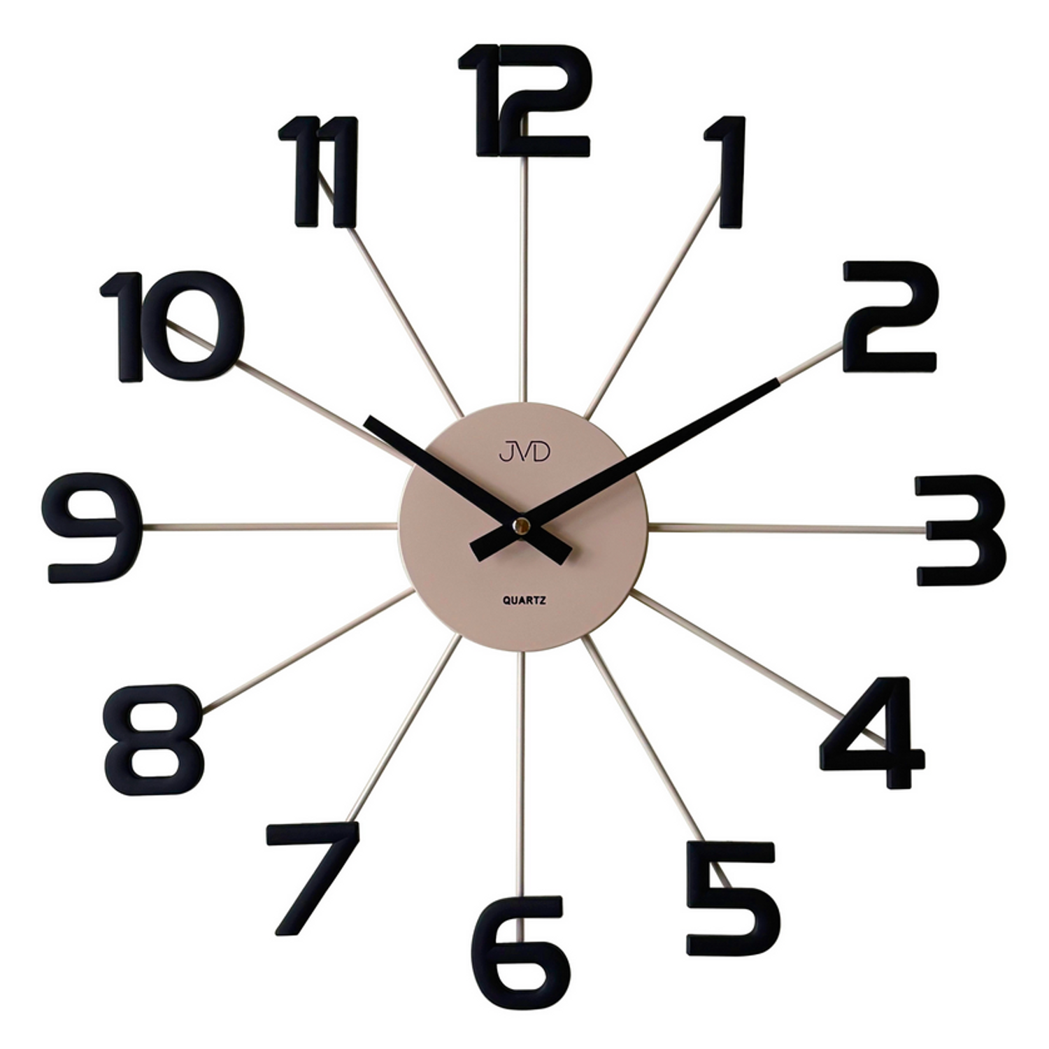 Zegar ścienny JVD HT119.1 – nowoczesny zegar analogowy, beżowy, metalowy (1).png