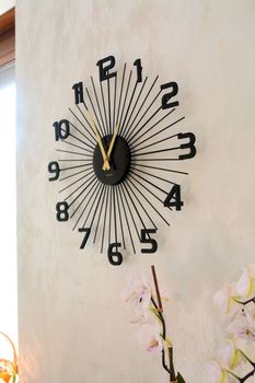 Zegar ścienny JVD HT120.1 – nowoczesny zegar kwarcowy, czarny, metalowy (2).JPG