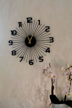 Zegar ścienny JVD HT120.1 – nowoczesny zegar kwarcowy, czarny, metalowy (5).JPG