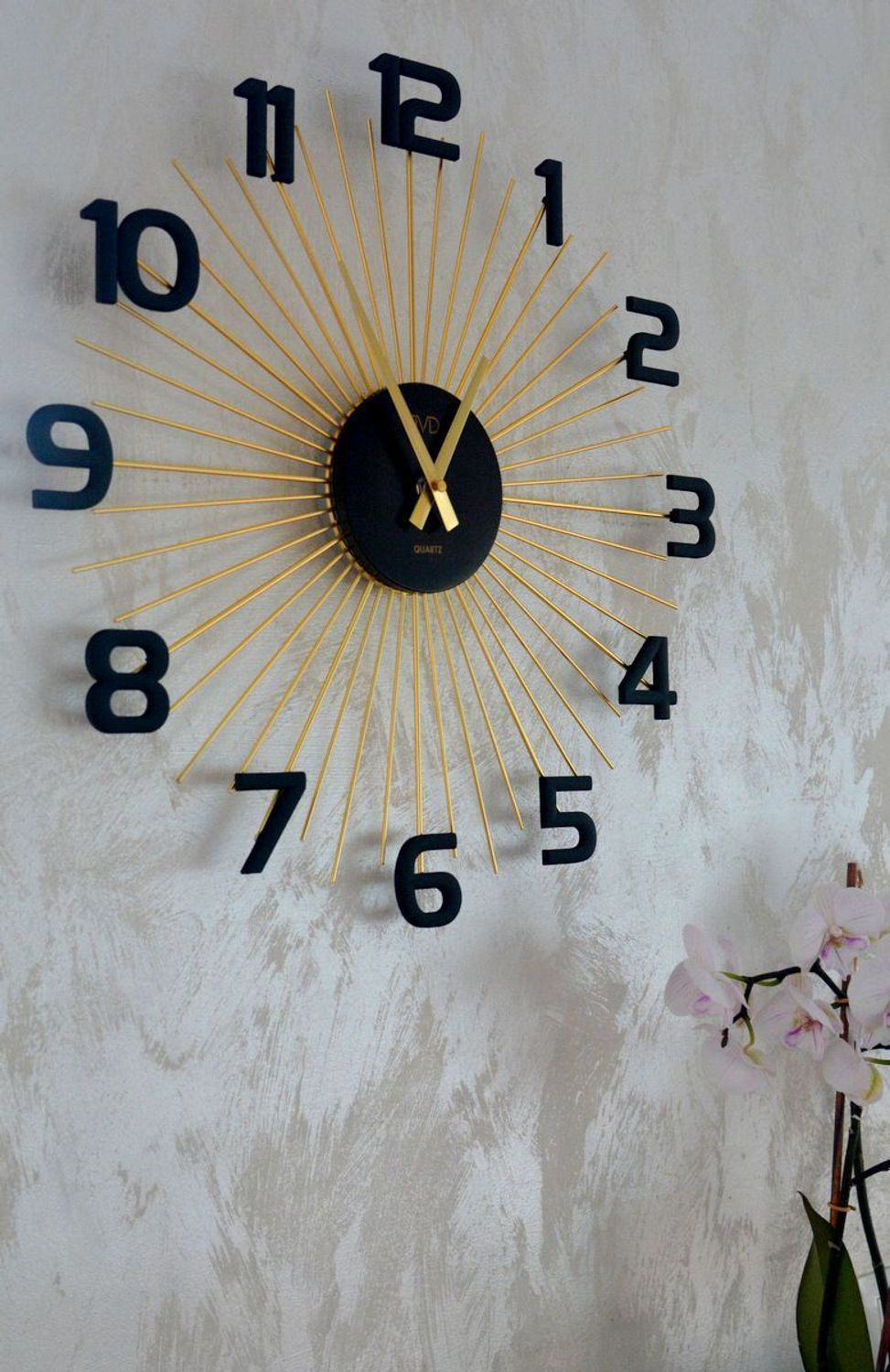 Zegar ścienny JVD HT121.1 – designerski, czarny ze złotym (2).png