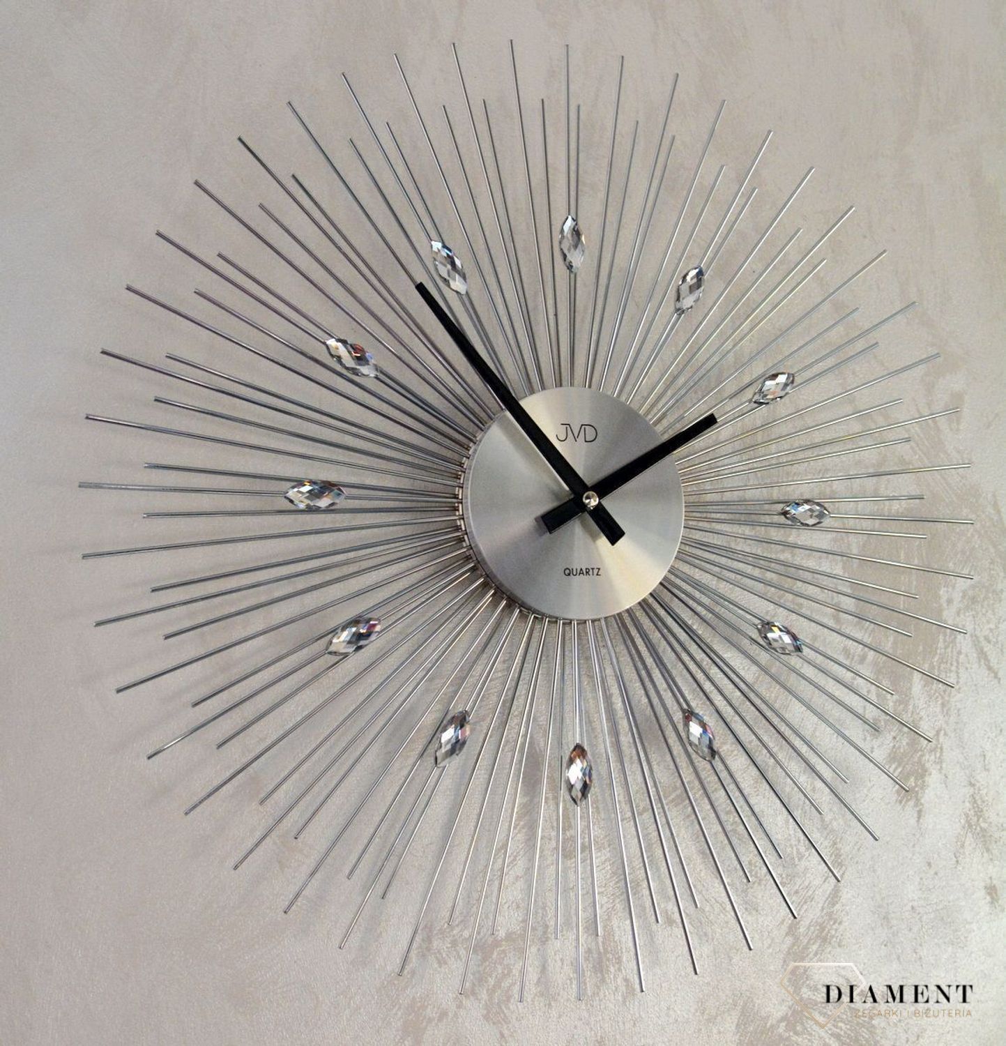 Zegar ścienny 49 cm z kryształkami JVD HT431.1.jpg