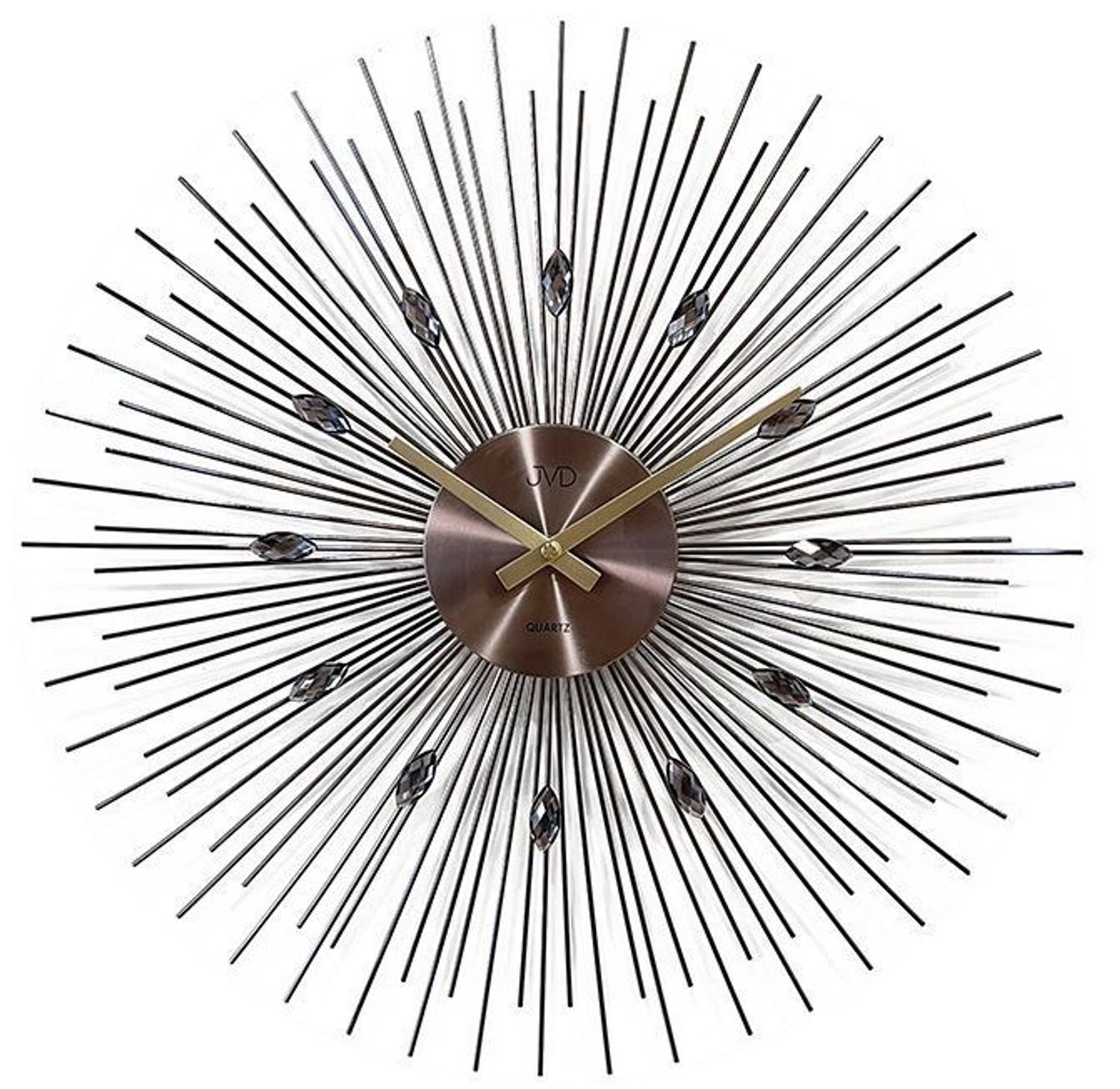 Zegar ścienny 49 cm z czarnymi kryształkami JVD HT431.2.jpg