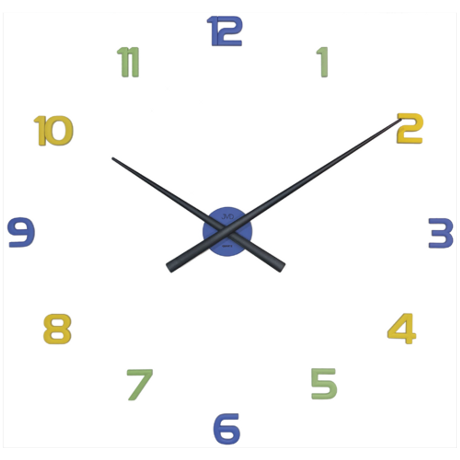 Zegar ścienny naklejany JVD HT466.2 'Kolorowe cyferki'.png