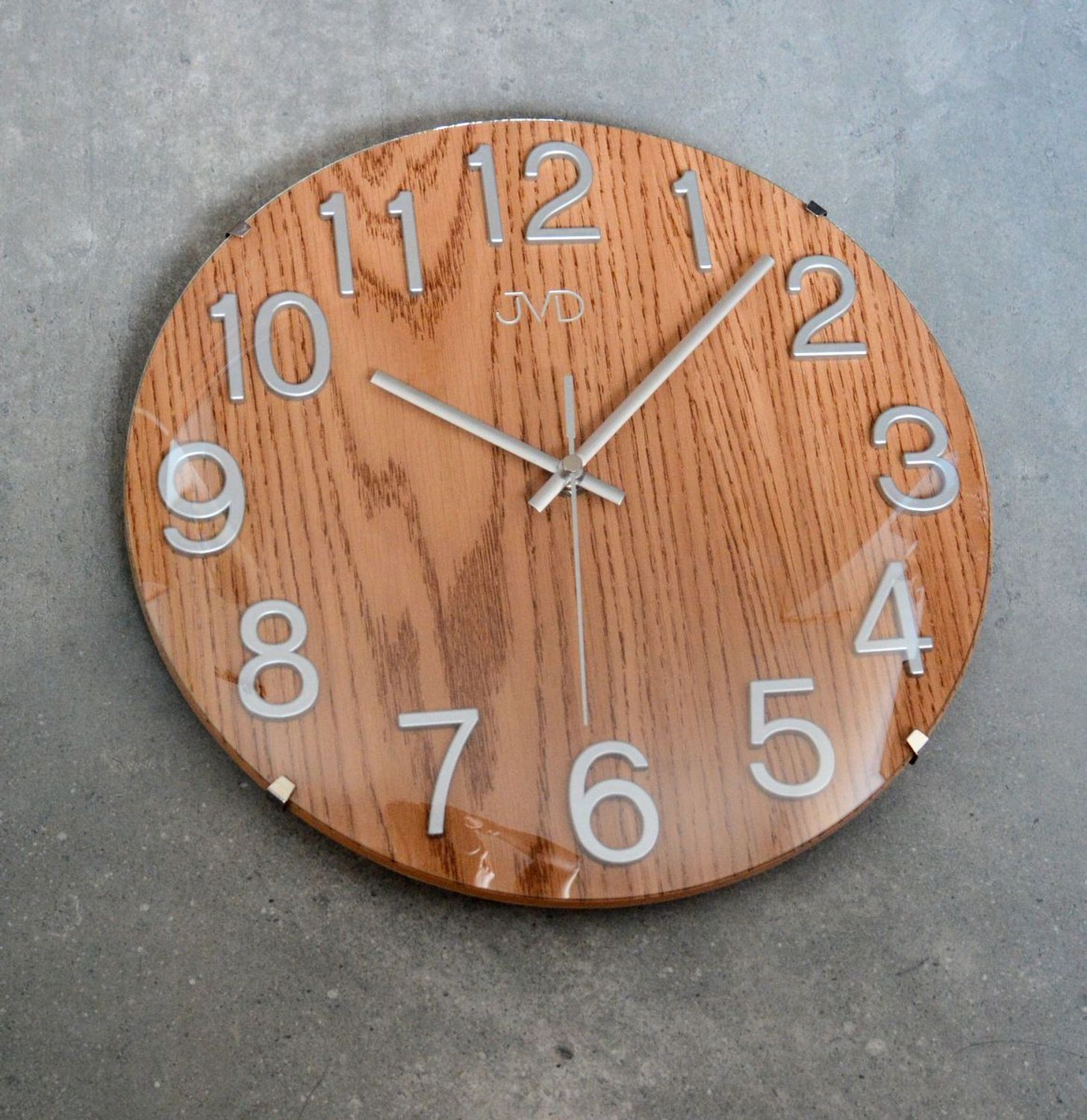 Zegar na ścianę imitacja drewna JVD 30 cm HT98.9 wypukłe szkło.jpg