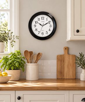 Zegar ścienny czarny JVD HX2149.2 – biała tarcza, płynąca wskazówka, 30 cm (3).jpg
