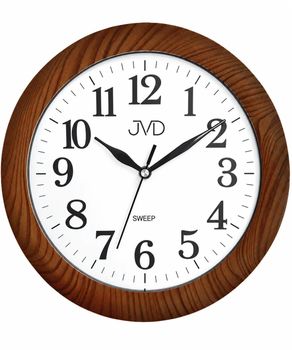 Zegar ścienny brązowy JVD HX2149.3 – biała tarcza, płynąca wskazówka, 30 cm (1).jpg