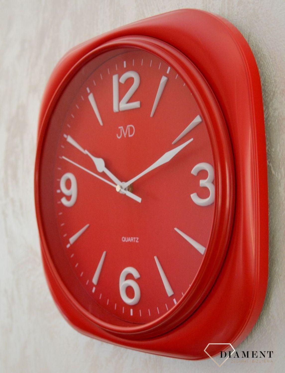 Zegar na ścianę do pokoju czerwony JVD HX2444.3. ✓Zegary ścienne✓ Zegar ścienny do salonu do zegary do biura ✓ Nowoczesne zegary✓ Autoryzowany sklep✓ Kurier Gratis 24h.png