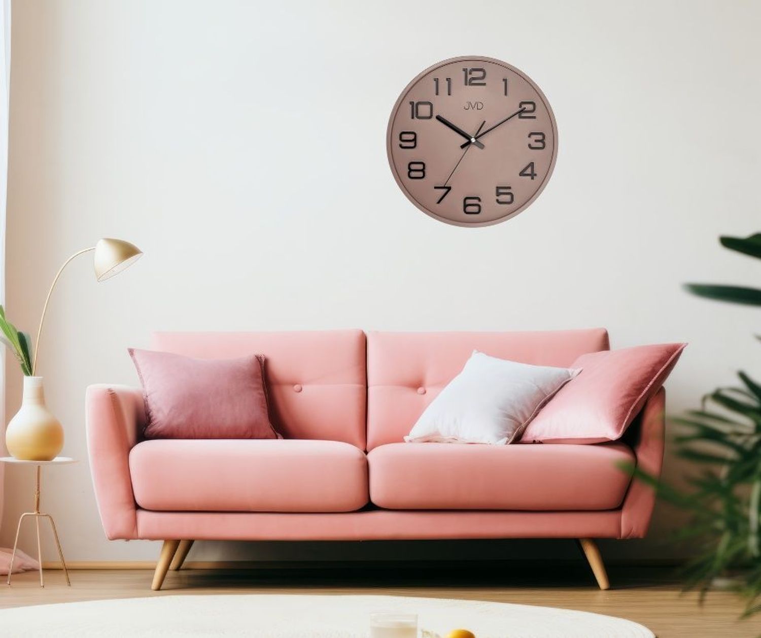 Zegar ścienny JVD HX2472.11 brązowy – cichy kwarcowy zegar z płynącym sekundnikiem.jpg