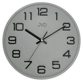 Zegar ścienny JVD HX2472.13 szary – cichy zegar kwarcowy z płynącym sekundnikiem.jpg