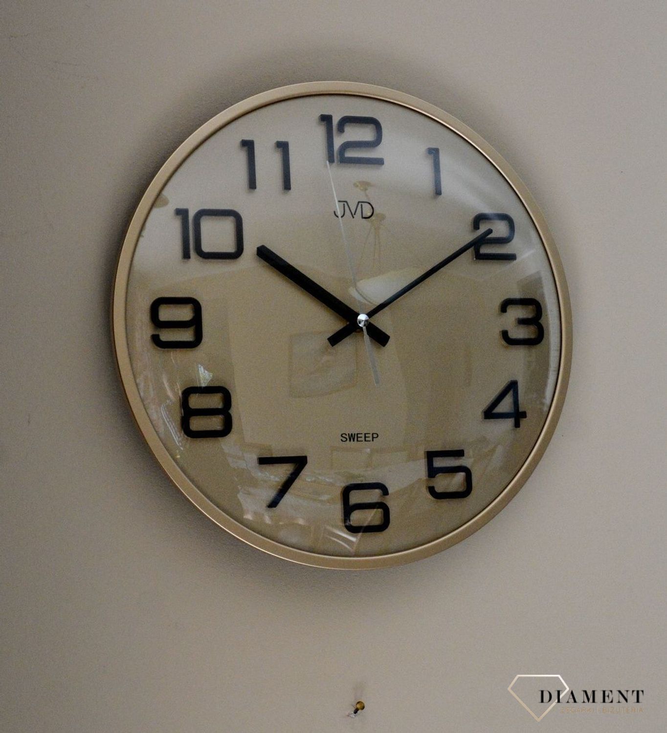 Zegar na ścianę do pokoju złoto JVD HX2472.9.jpg