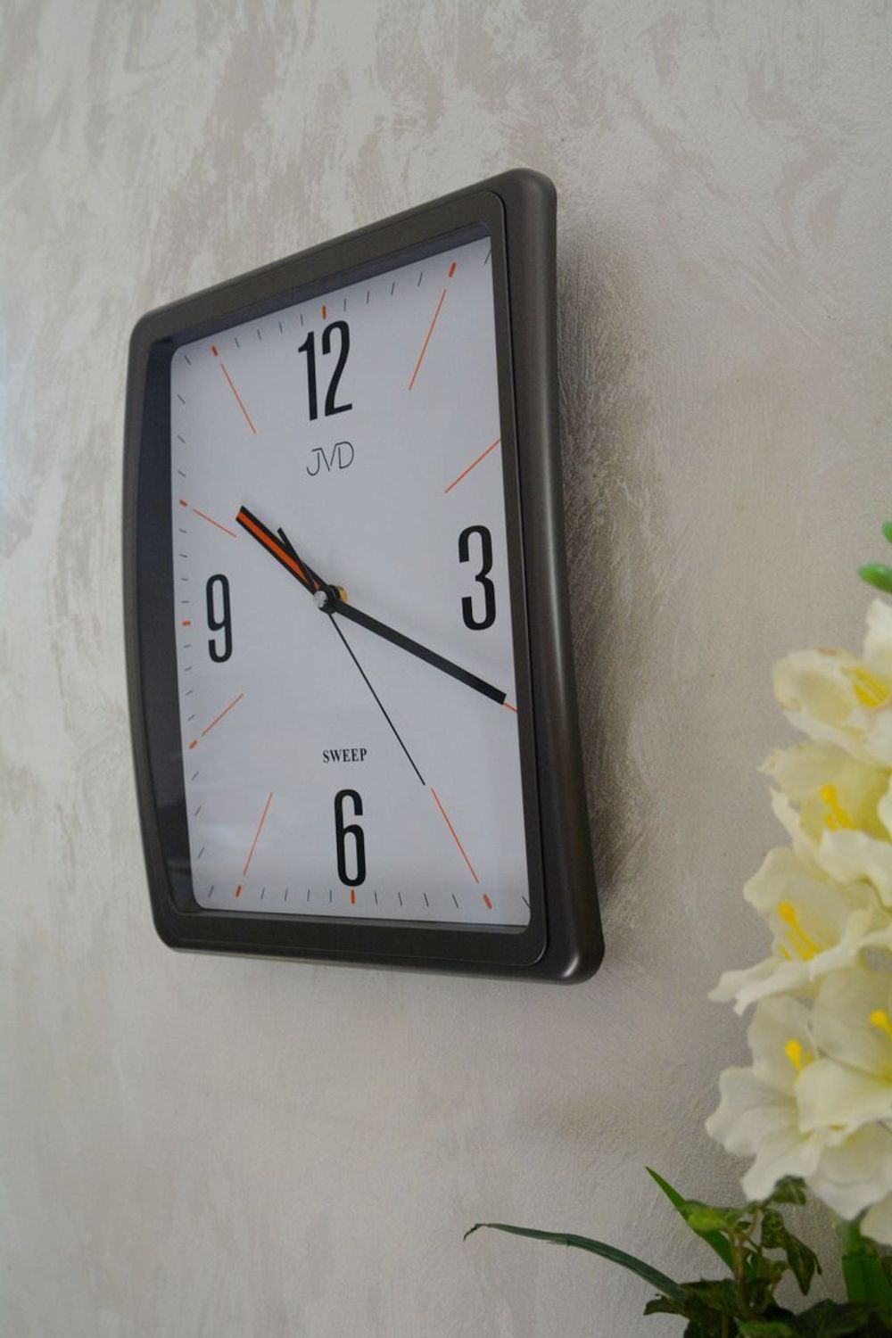 Zegar ścienny JVD prostokątny HX2496.2. Zegar ścienny prostokątny. Zegar ścienny do kuchni. Zegar ścienny z cichym mechanizmem. Ścienny zegarek do pokoju..jpg
