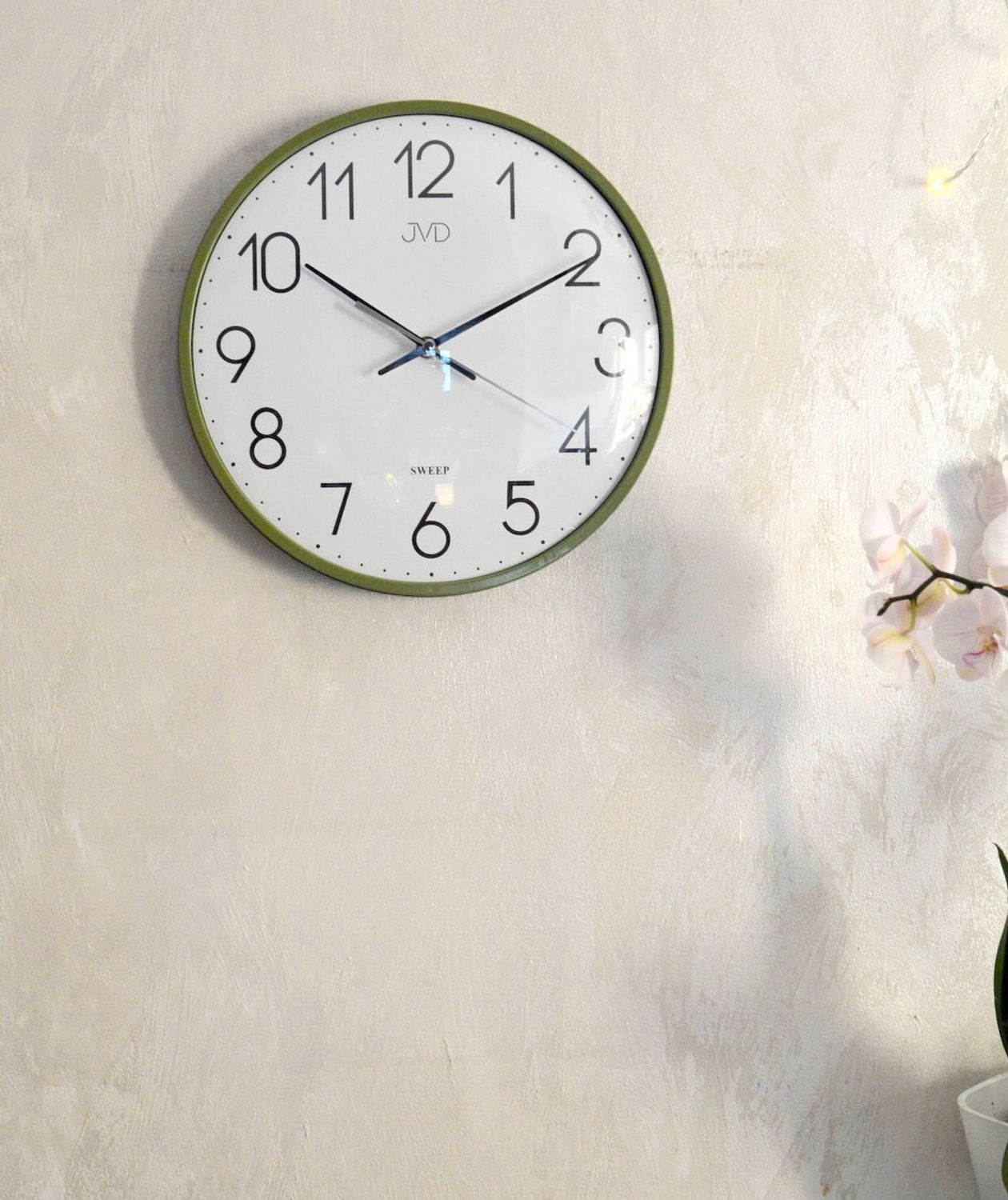 Zegar ścienny JVD HX8016.2 – zielony, 30 cm, cichy mechanizm, płynący sekundnik.jpg