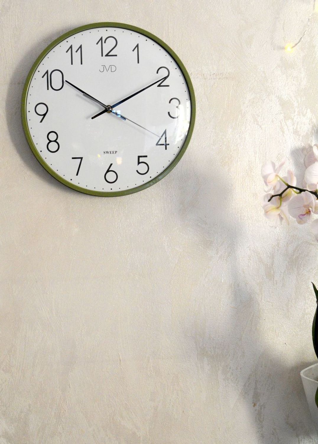 Zegar ścienny JVD HX8016.2 – zielony, 30 cm, cichy mechanizm, płynący sekundnik.jpg