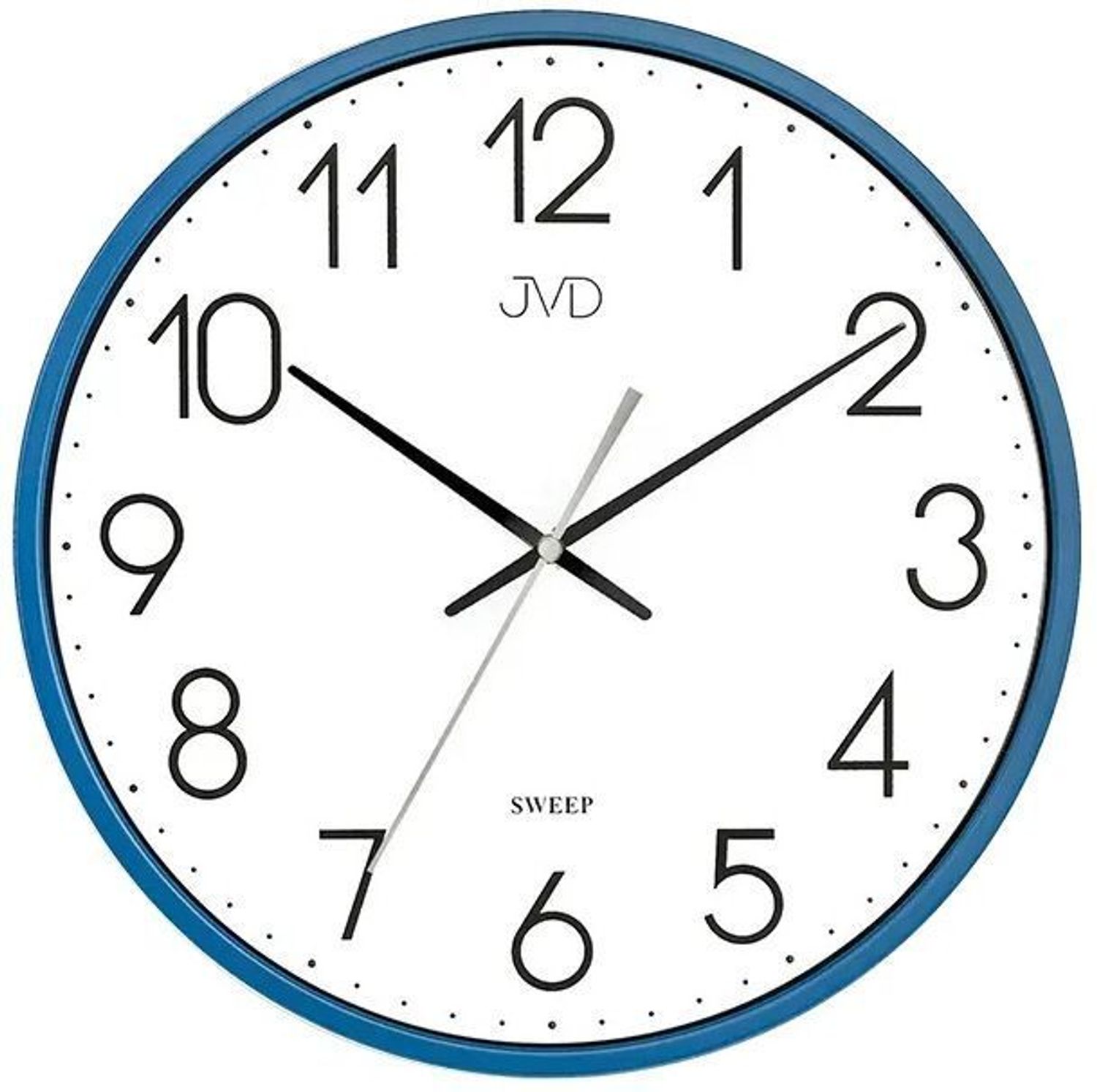 Zegar ścienny JVD HX8016.4 – niebieski, 30 cm, cichy mechanizm, płynący sekundnik.jpg