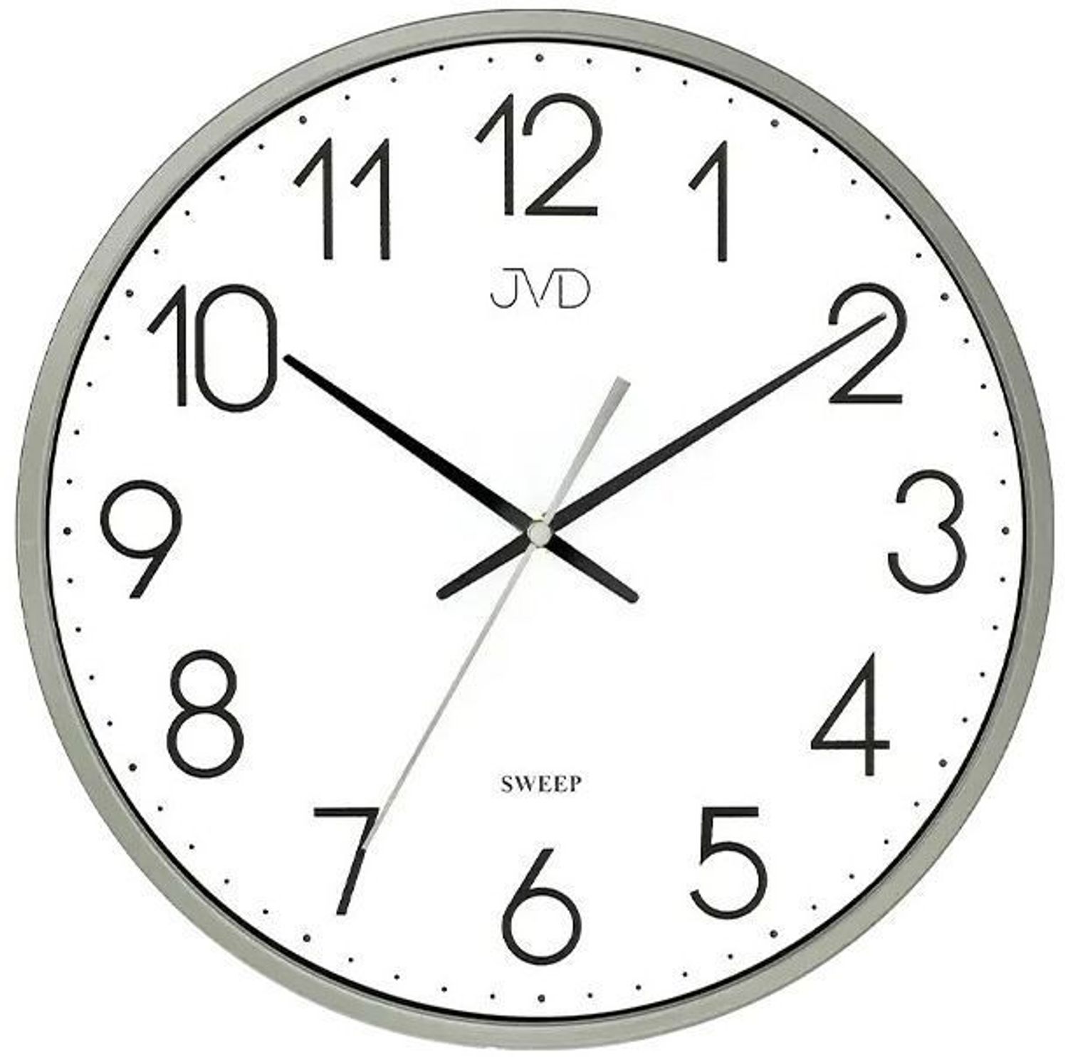 Zegar ścienny JVD HX8016.5 – szary, 30 cm, cichy mechanizm, płynący sekundnik.jpg