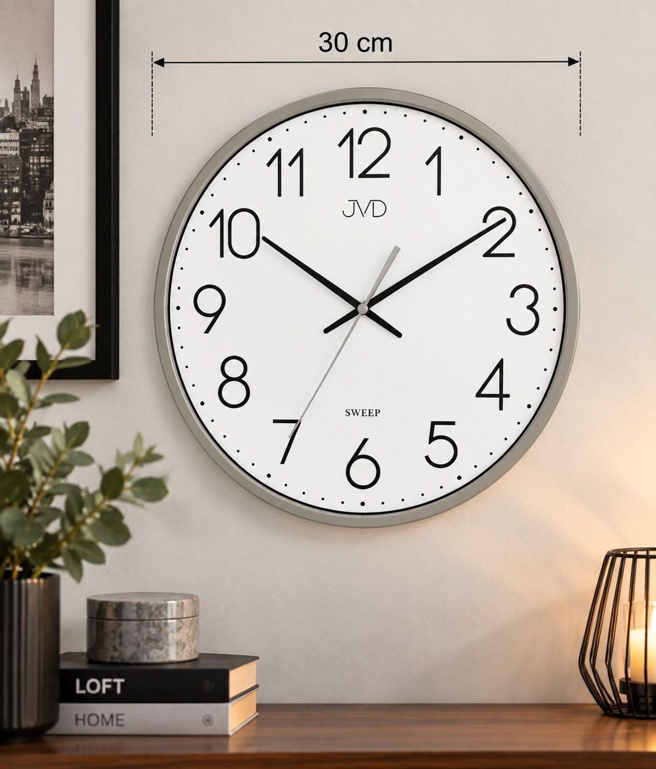 Zegar ścienny JVD HX8016.5 – szary, 30 cm, cichy mechanizm, płynący sekundnik1.jpg
