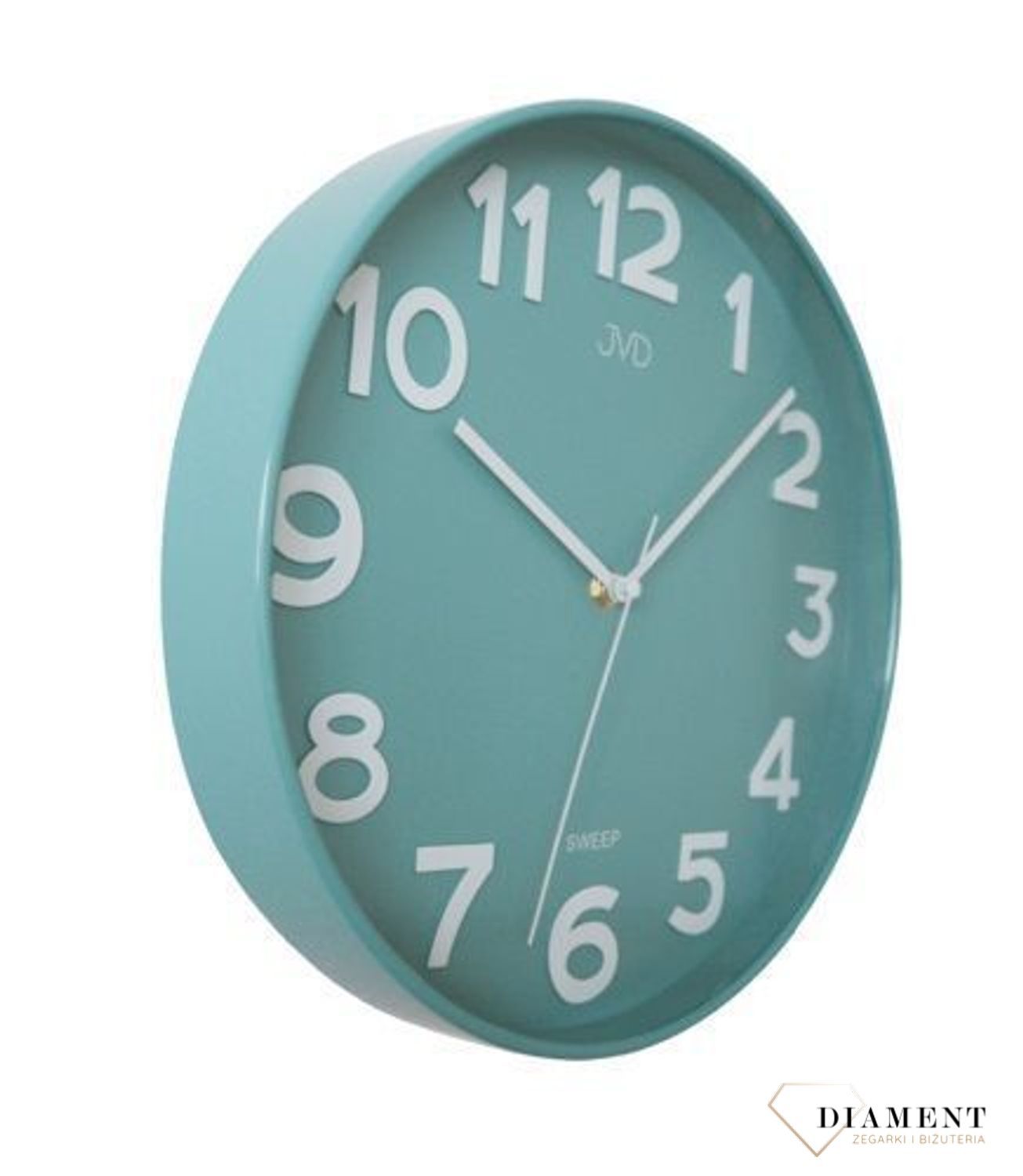 Zegar na ścianę JVD okrągły zielony HX9229.1.jpg