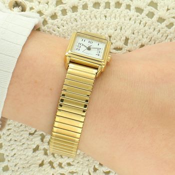 Zegarek damski JVD J4072.4 – elegancki złoty zegarek z kwadratową tarcząa (3).jpg