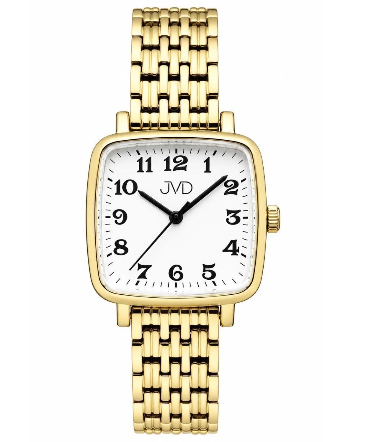 Zegarek damski JVD złoty na bransolecie – elegancki, mechanizm Miyota, 28 mm.jpg