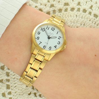 Złoty zegarek damski 30 mm Miyota – elegancki zegarek na bransolecie (3).jpg