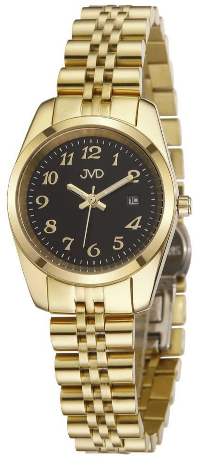 Damski zegarek JVD JZ216.3 złoty z czarną tarczą – elegancka bransoleta Miyota (1).jpg