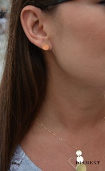 Złote kolczyki 585 okrągłe blaszki 1 cm DIA-KLC-0280-585. Kolczyki złote w Sklepie z Biżuterią zegarki-diament.pl✓ Piękne Kolczyki dla Kobiet (1).JPG
