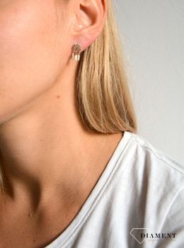 Złote kolczyki 585 łapacz snów DIA-KLC-0374-585. Kolczyki złote w Sklepie z Biżuterią zegarki-diament.pl✓ Piękne Kolczyki dla Kobiet✓ (4).JPG