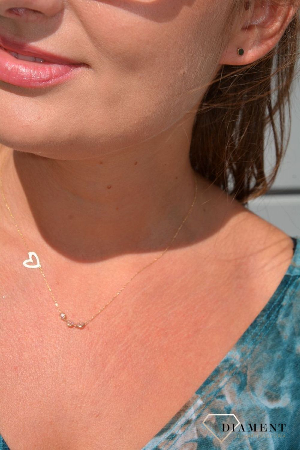 Złote kolczyki 585 okrągłe blaszki 4 mm DIA-KLC-0419-585.jpg