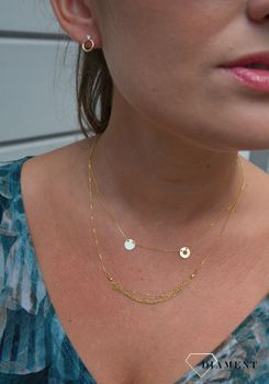 Złote kolczyki 585 koło z cyrkonią DIA-KLC-0421-585. Kolczyki złote w Sklepie z Biżuterią zegarki-diament.pl✓ Piękne Kolczyki dla Kobiet✓  (4).JPG