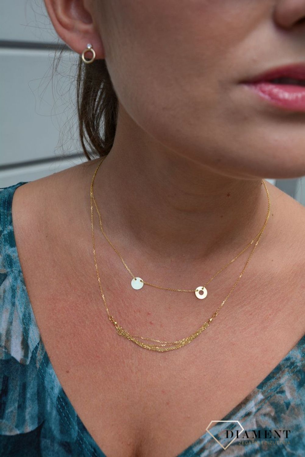 Złote kolczyki 585 koło z cyrkonią DIA-KLC-0421-585.jpg