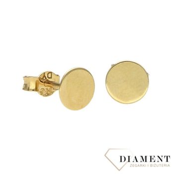 Złote kolczyki 585 okrągłe blaszki 6 mm DIA-KLC-0422-585.jpg