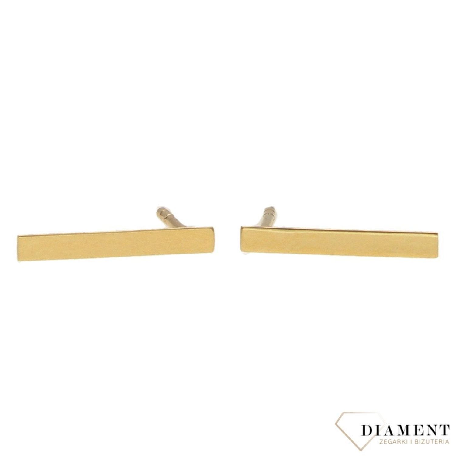 Złote kolczyki 585 wiszące patyczki DIA-KLC-0426-585.jpg