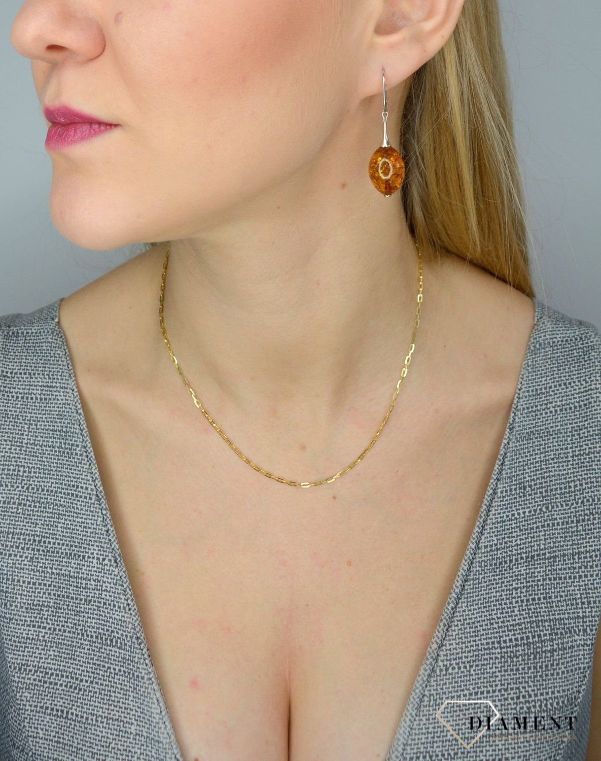 Srebrne kolczyki bursztyn kulki DIA-KLC-0589-925.jpg