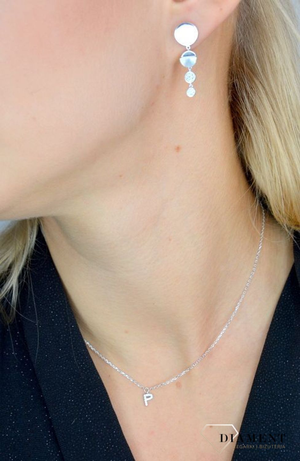 Kolczyki srebrne wiszące z masą perłową i cyrkoniami  DIA-KLC-0748-925.jpg