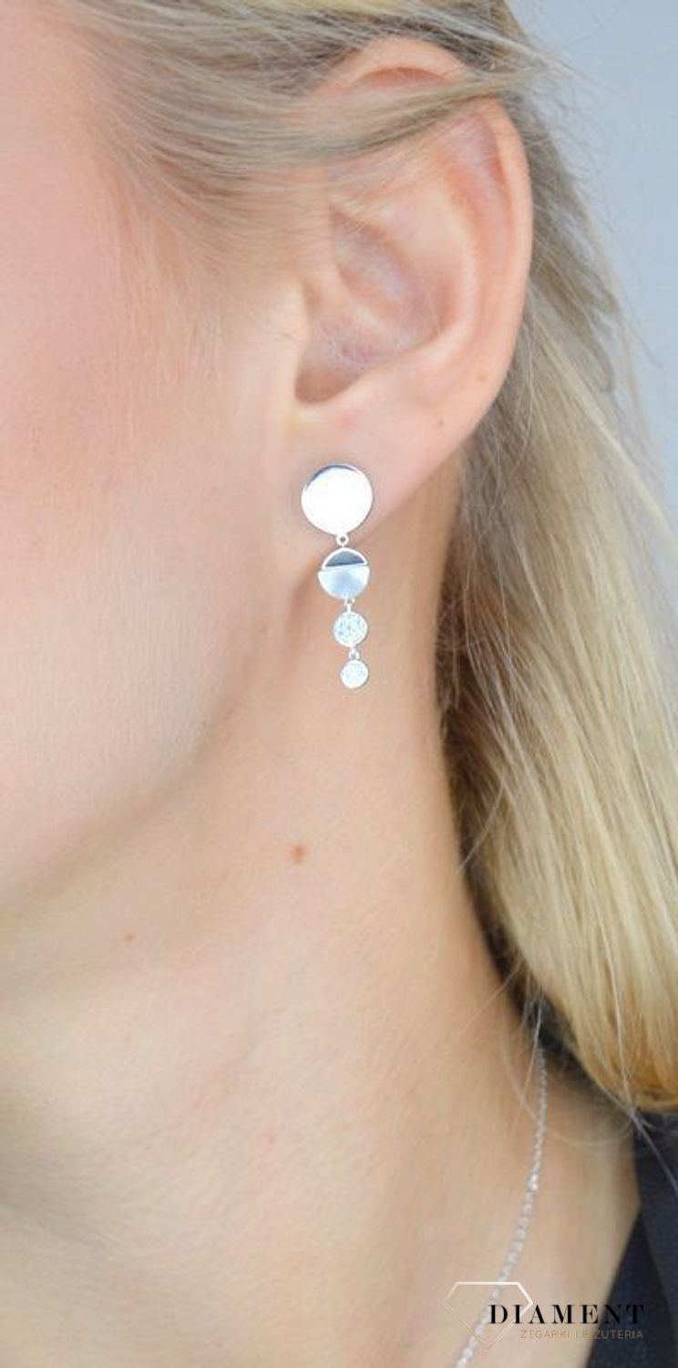 Kolczyki srebrne wiszące z masą perłową i cyrkoniami  DIA-KLC-0748-925.jpg