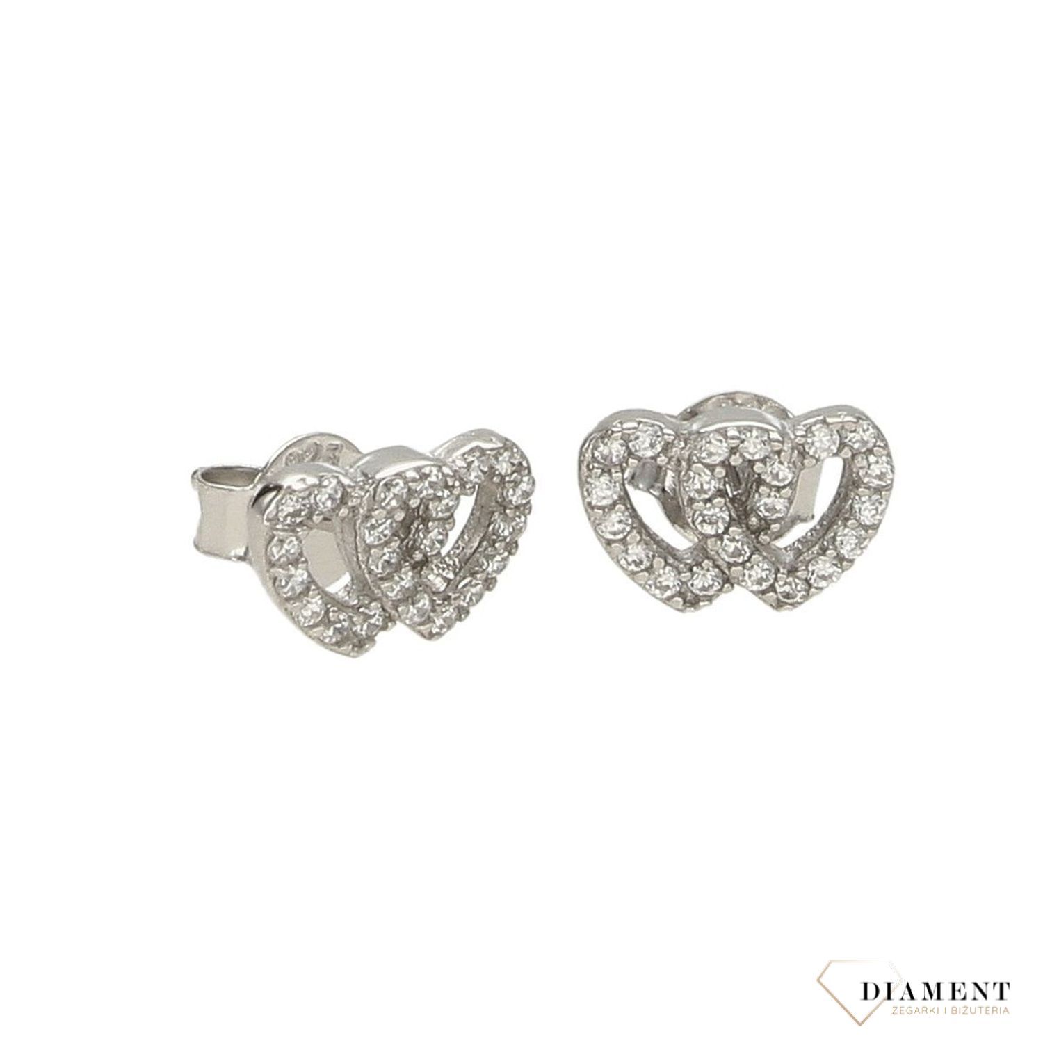 Kolczyki srebrne dwa serca z cyrkonią.jpg