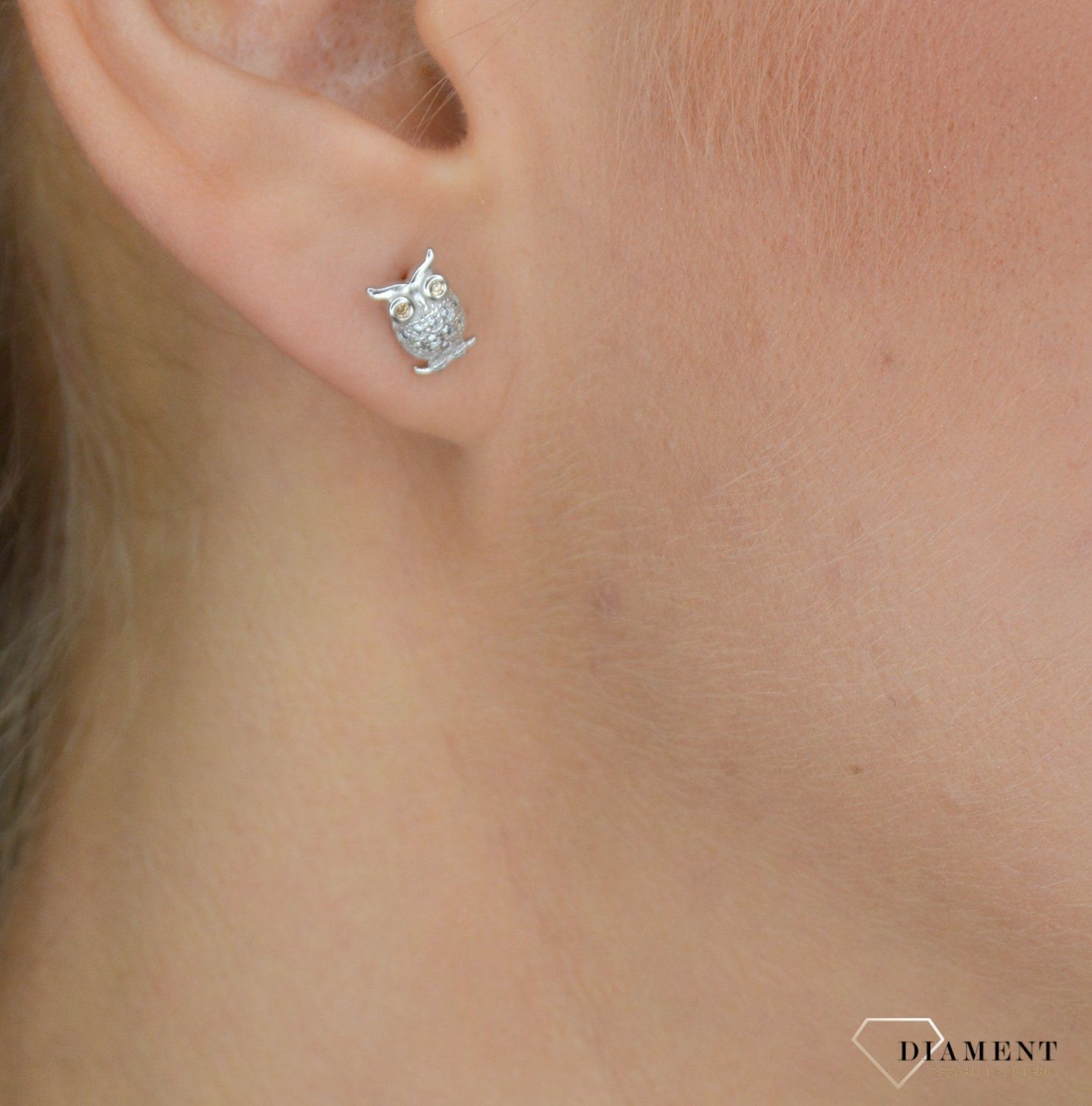 Kolczyki srebrne sowy ozdobione cyrkonią.jpg
